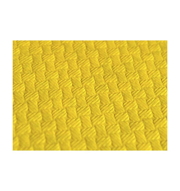 Mantel de Papel Cortado 1,2x1,2 Metro Amarillo 40g (300 Uds) Mantel de Papel Cortado 1,2x1,2 Metro Amarillo 40g (300 Uds)
