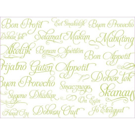 Mantel Individual Papel 30x40cm "Buen Provecho" Pistacho 40g (1.000 Uds)