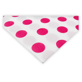 Servilleta Papel "Lunares Fucsia" Punta-Punta 40x40cm (50 Uds)