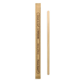 Paletina de Madera para Café Enfundada 17,8cm (1000 Uds)