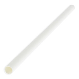 Pajita Recta de Papel Blanco Ø6mm 14,5cm (500 Uds)