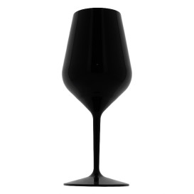 Copa Reutilizable para Vino Tritan Negro 470ml (1 Ud)
