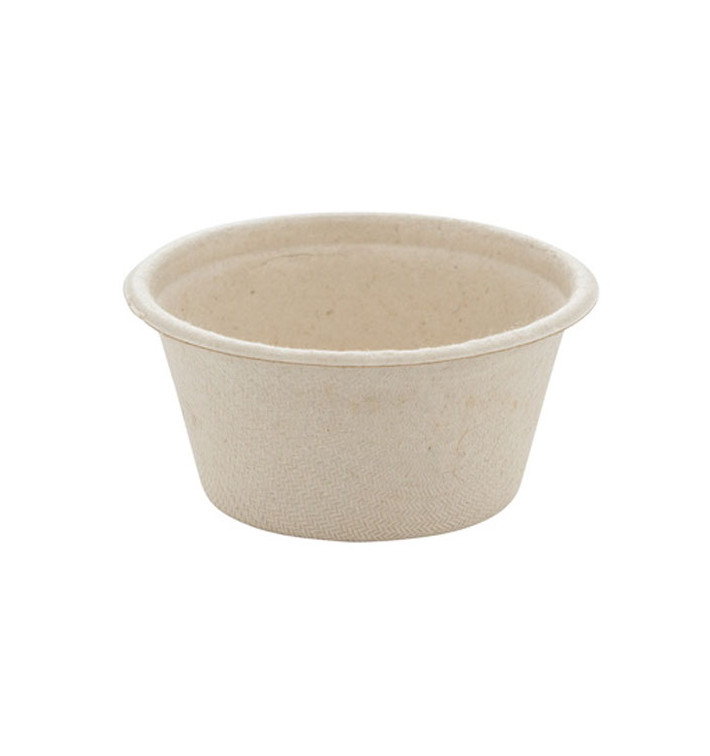 Tarrina de Caña de Azucar Natural Ø6,0cm 60ml (100 Uds) Tarrina de Caña de Azucar Natural Ø6,0cm 60ml (100 Uds)