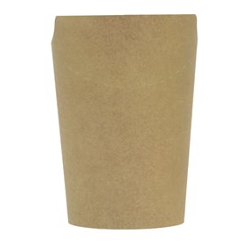 Vaso Antigrasa Carton Efecto Kraft con Solapa 14Oz/420ml (1000 Uds)
