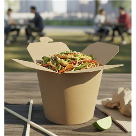 Envase Comida para Llevar 100% Bio Kraft 16Oz/480ml (500 Uds)