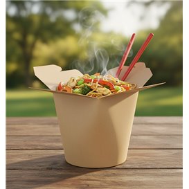 Envase Comida para Llevar 100% Bio Kraft 16Oz/480ml (500 Uds)