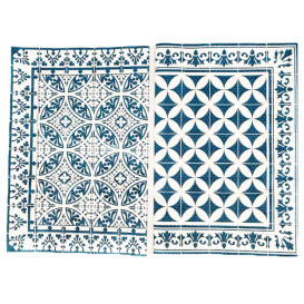 Mantel Individual Papel 30x40cm "Alhambra" Turquesa 50g/m² (1000 Uds)
