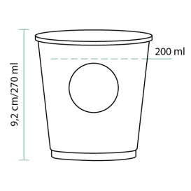 Vaso Cartón 9 Oz/270ml "Specialty to Go" Ø8,0cm (50 Uds)