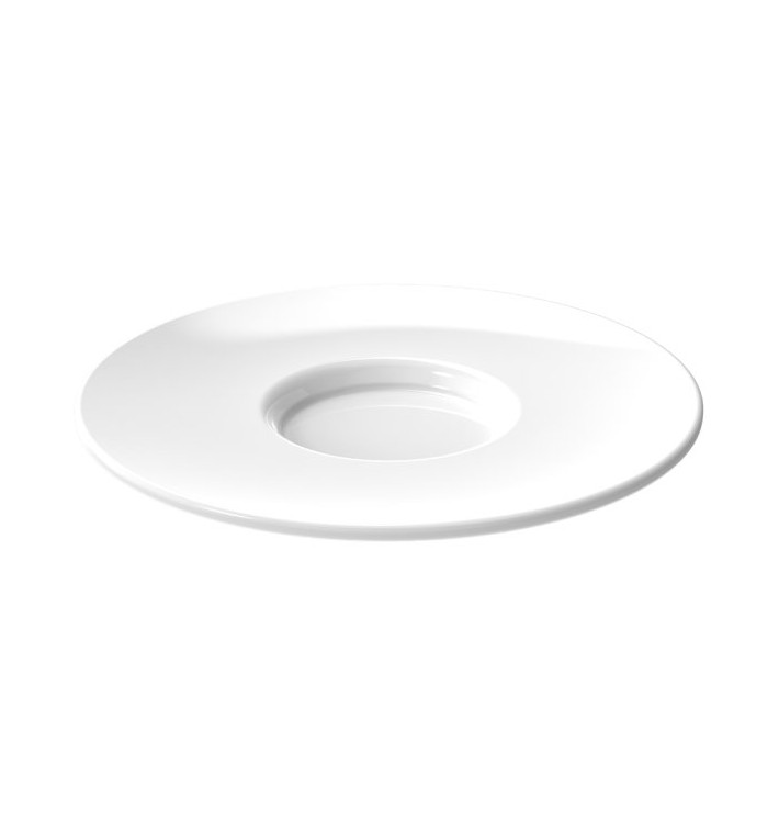 Plato Reutilizable SAN para Taza "Espresso" Blanco 80ml (6 Uds) Plato Reutilizable SAN para Taza "Espresso" Blanco 80ml (6 Uds)