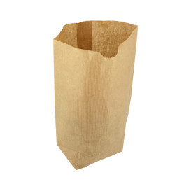Bolsa de Papel Cilíndrica con Base Hexagonal Kraft 23x35cm (50 Uds)