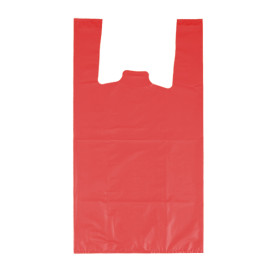 Bolsa Plástico Camiseta 70% Reciclado “Colors” Rojo 42x53cm G200 (40 Uds)