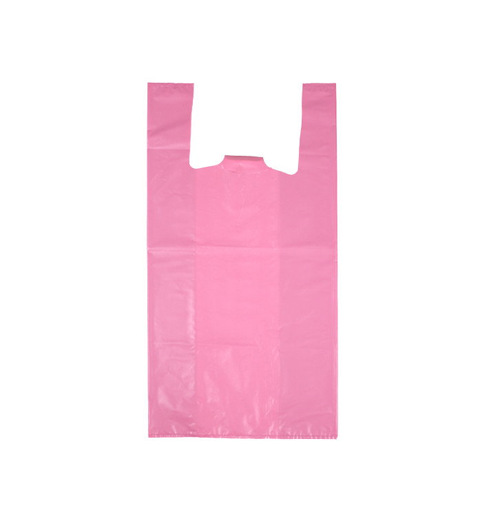 Bolsa Plástico Camiseta 70% Reciclado “Colors” Rosa 42x53cm G200 (40 Uds) Bolsa Plástico Camiseta 70% Reciclado “Colors” Rosa 42x53cm G200 (40 Uds)