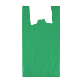 Bolsa Plástico Camiseta 70% Reciclado “Colors” Verde 42x53cm G200 (50 Uds)