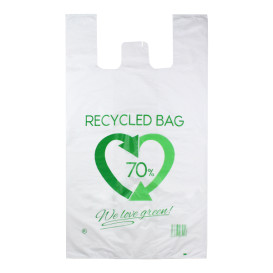 Bolsa Plástico Camiseta 70% Reciclado 70x80cm G200 (50 Uds)