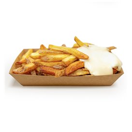 Envase MenuBox Cartón Kraft con Ventana 20x20x8,5cm (55 Uds)