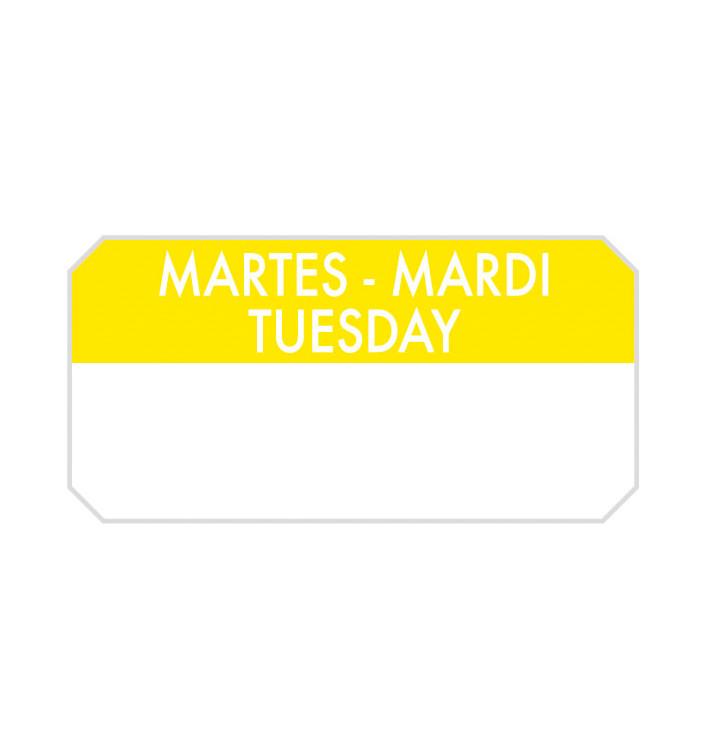 Rollo Adhesivo Rectangular “Martes” 5x2,5cm (1.000 Uds) Rollo Adhesivo Rectangular “Martes” 5x2,5cm (1.000 Uds)
