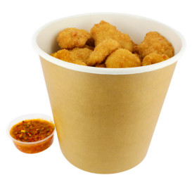 Cubo de Cartón para Pollo con Tapa 3990ml (100 Uds)