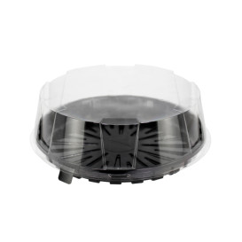 Envase para Tarta APET Negro Ø18cm (10 Uds)