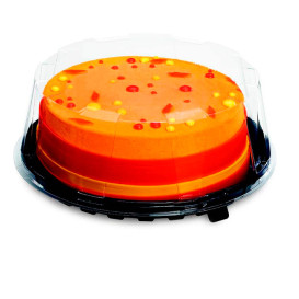 Envase para Tarta APET Negro Ø24cm (160 Uds)