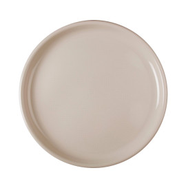 Plato Reutilizable PP para Pizza Beige Round Ø35cm (12 Uds)