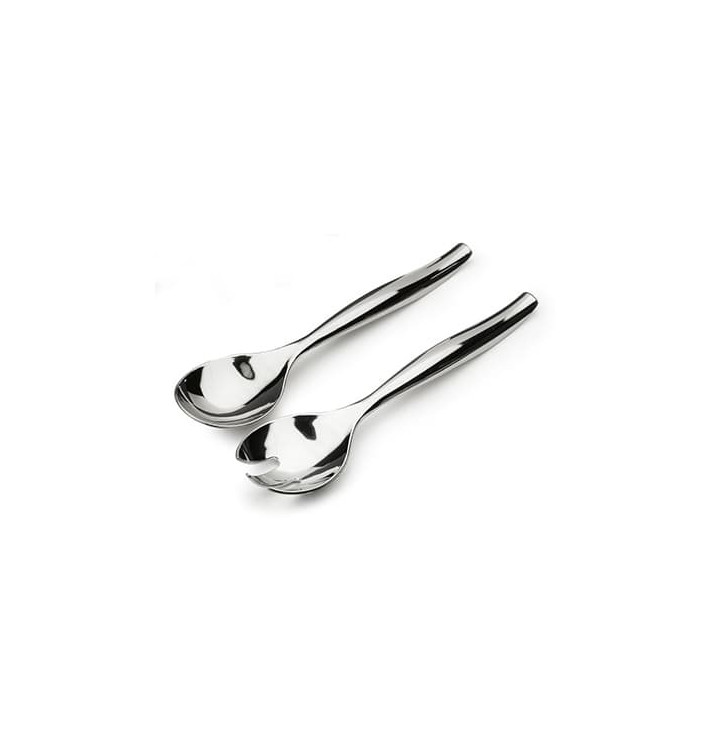 Cuchara y Tenedor De Plastico Para Ensaladas Plata Cuchara y Tenedor De Plastico Para Ensaladas Plata
