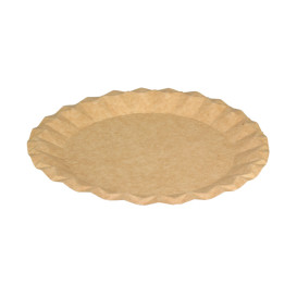 Plato de Cartón Kraft "Flower" Ø18cm 225g/m² (50 Uds)