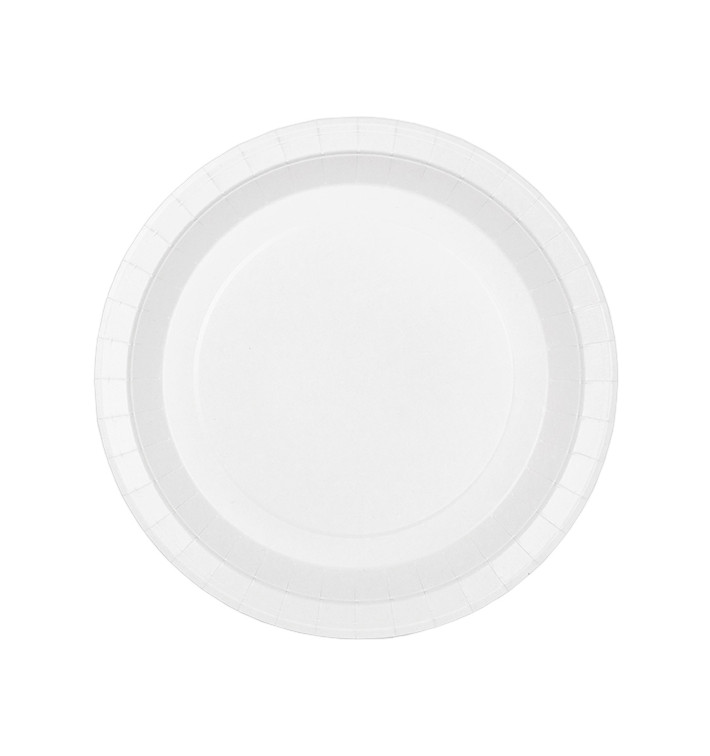 Plato de Carton Redondo Blanco Ø22cm 200g/m² (50 Uds) Plato de Carton Redondo Blanco Ø22cm 200g/m² (50 Uds)