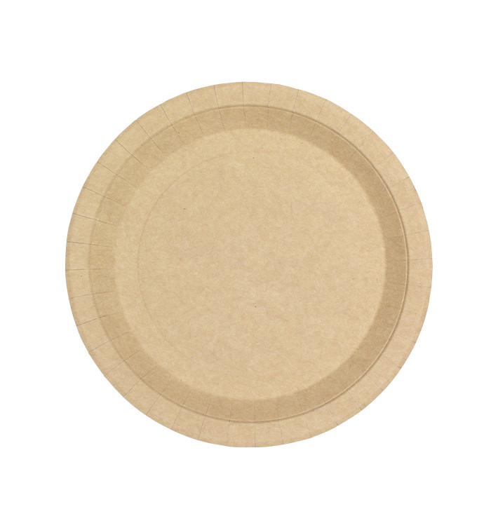 Plato de Carton Redondo Antigrasa Kraft Ø22cm 195g/m² (50 Uds) Plato de Carton Redondo Antigrasa Kraft Ø22cm 195g/m² (50 Uds)