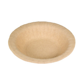 Plato Hondo de Cartón Antigrasa Kraft Ø19cm 245g/m² (500 Uds)