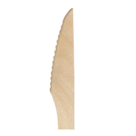 Cuchillo de Madera Desechable Enfundado 16,5cm (500 Uds)