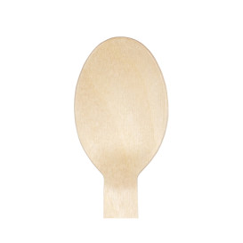 Cuchara de Madera Desechable Enfundada 16cm (500 Uds)