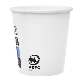 Vaso Cartón 4 Oz/120ml Blanco Ø6,2cm (2000 Uds)