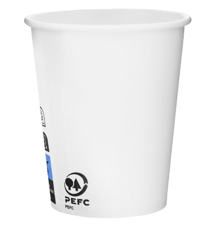Vaso Cartón 6 Oz/180ml Blanco Ø7,0cm (100 Uds) Vaso Cartón 6 Oz/180ml Blanco Ø7,0cm (100 Uds)