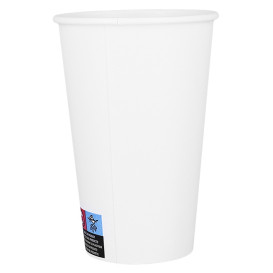 Vaso Cartón ECO 16 Oz/480ml Blanco Ø9cm (50 Uds)