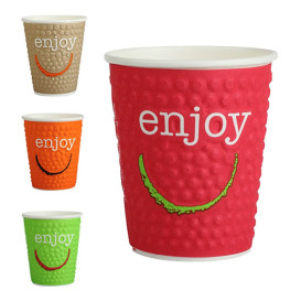 Vaso Cartón 16 Oz/495ml "Enjoy" Ø9,0cm (28 Uds)