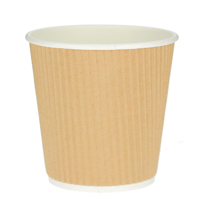 Vaso Cartón 4 Oz/120ml "Rizado Kraft" Marrón Ø6,2cm (50 Uds) Vaso Cartón 4 Oz/120ml "Rizado Kraft" Marrón Ø6,2cm (50 Uds)