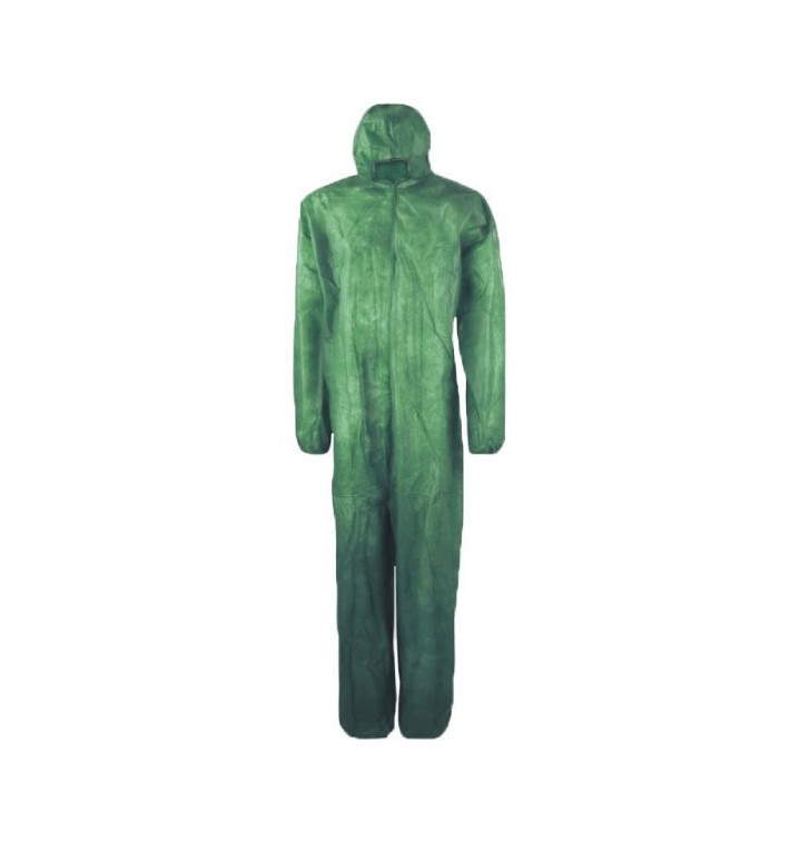 Mono TST PP Con Capucha y Cierre Cremallera Talla XXL Verde (1 Ud) Mono TST PP Con Capucha y Cierre Cremallera Talla XXL Verde (1 Ud)