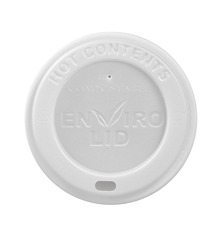 Tapa Travel CPLA para Vaso Cartón Ø9,0cm (100 Uds)