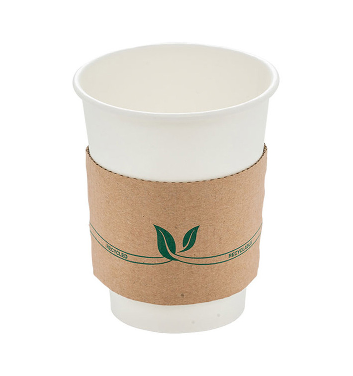 Funda para Vasos de Cartón Corrugada 8 Oz (100 Uds)