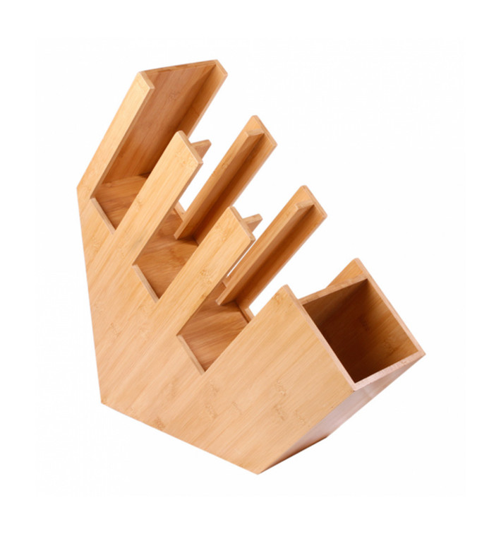 Organizador Vasos, Tapas y Pajitas Bambú 14x50x50cm (1 Ud) Organizador Vasos, Tapas y Pajitas Bambú 14x50x50cm (1 Ud)