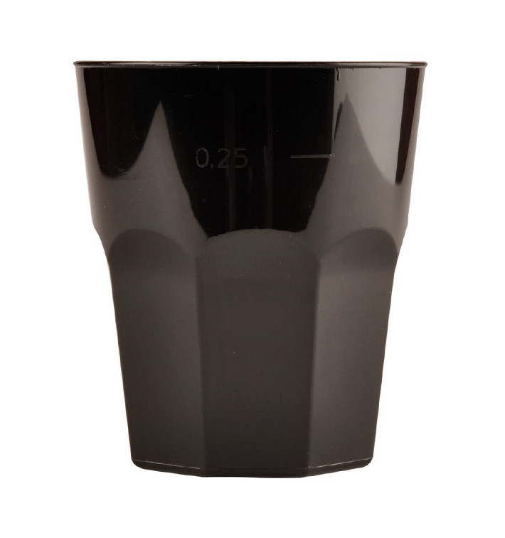 Vaso Plastico para Cocktail Negro PP Ø84mm 270ml (20 Uds) Vaso Plastico para Cocktail Negro PP Ø84mm 270ml (20 Uds)