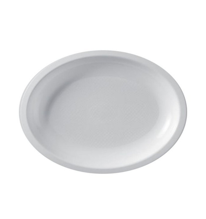 Bandeja Reutilizable PP Ovalada Round Blanca 31,5x22cm (25 Uds) Bandeja Reutilizable PP Ovalada Round Blanca 31,5x22cm (25 Uds)