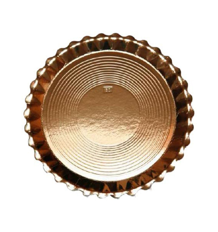 Plato de Carton Redondo Dorado Venus 280 mm (50 Uds) Plato de Carton Redondo Dorado Venus 280 mm (50 Uds)