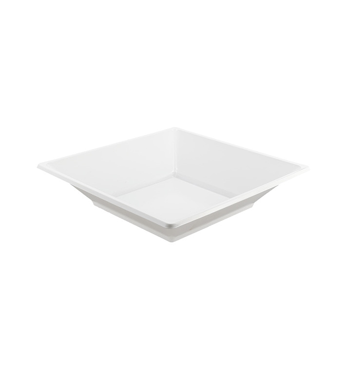 Plato de Plastico Hondo Cuadrado Blanco 170mm (6 Uds) Plato de Plastico Hondo Cuadrado Blanco 170mm (6 Uds)