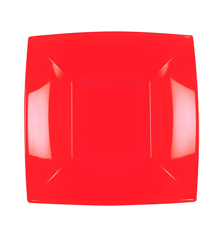 Plato Hondo Reutilizable PP Rojo Nice 18cm (25 Uds) Plato Hondo Reutilizable PP Rojo Nice 18cm (25 Uds)