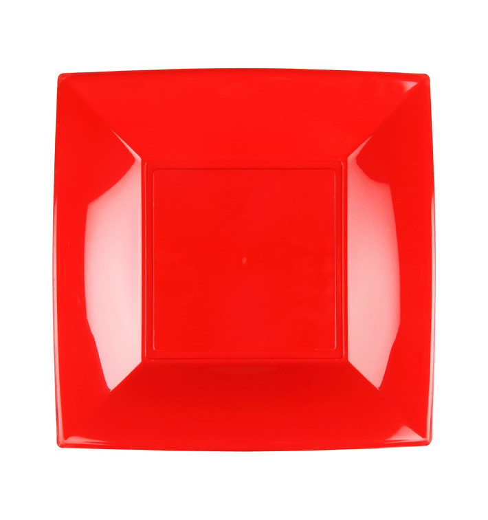 Plato Llano Reutilizable PP Rojo Nice 23cm (25 Uds) Plato Llano Reutilizable PP Rojo Nice 23cm (25 Uds)