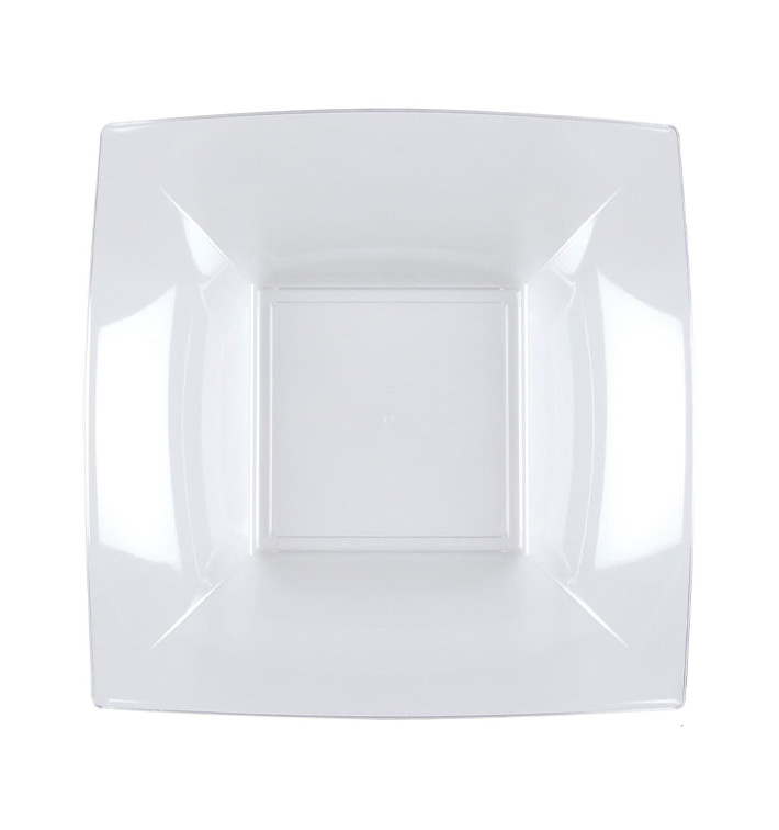 Plato Hondo Reutilizable PS Transp. Nice 18cm (25 Uds) Plato Hondo Reutilizable PS Transp. Nice 18cm (25 Uds)