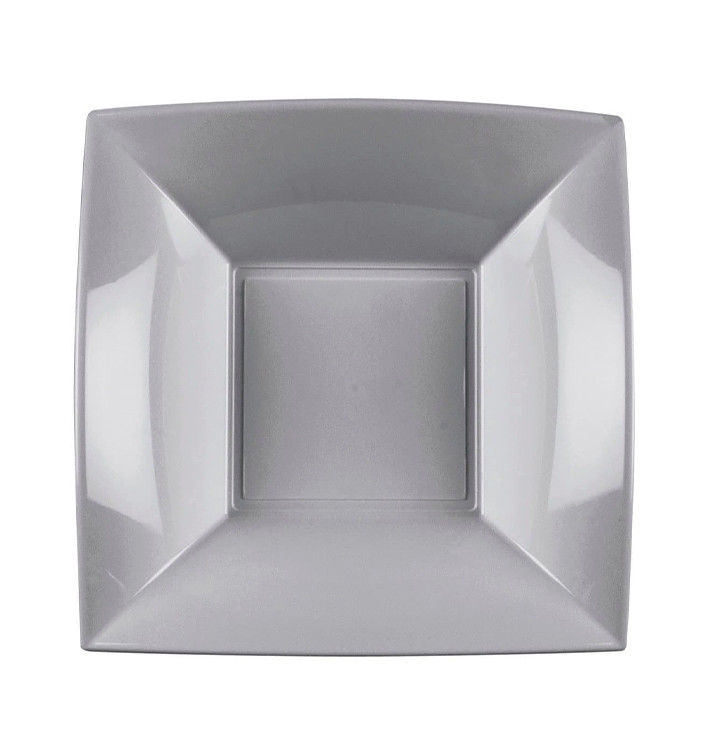 Plato Hondo Reutilizable PP Gris Nice 18cm (25 Uds) Plato Hondo Reutilizable PP Gris Nice 18cm (25 Uds)