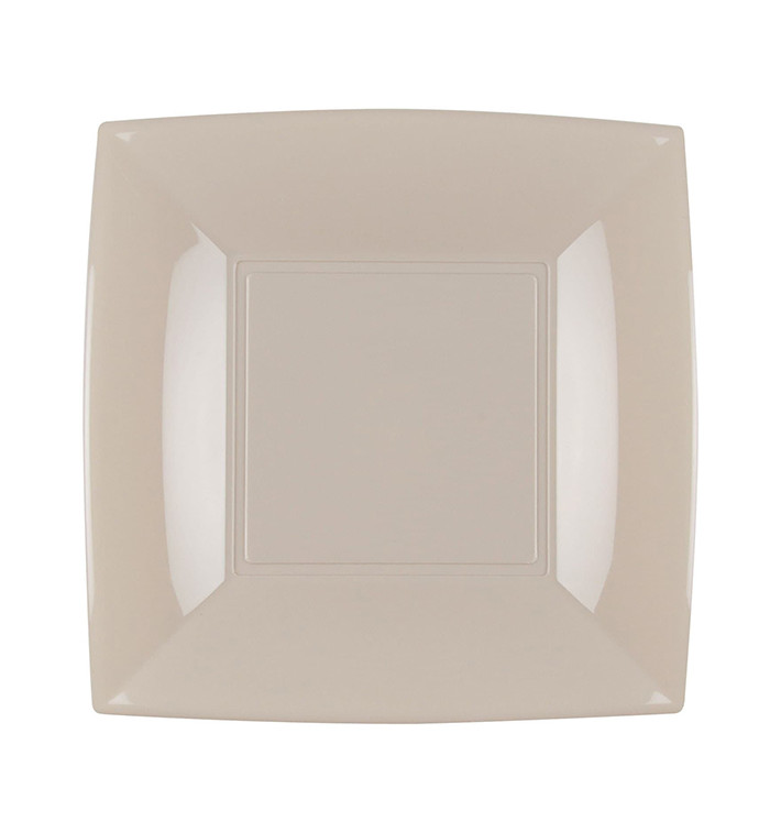 Plato Llano Reutilizable PP Beige Nice 18cm (25 Uds) Plato Llano Reutilizable PP Beige Nice 18cm (25 Uds)