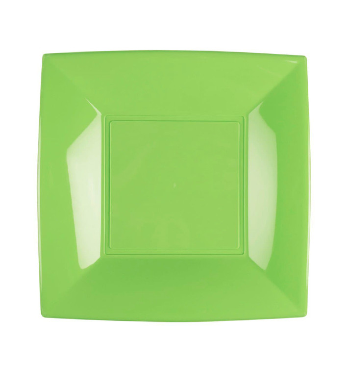 Plato Llano Reutilizable PP Verde Lima Nice 18cm (25 Uds) Plato Llano Reutilizable PP Verde Lima Nice 18cm (25 Uds)